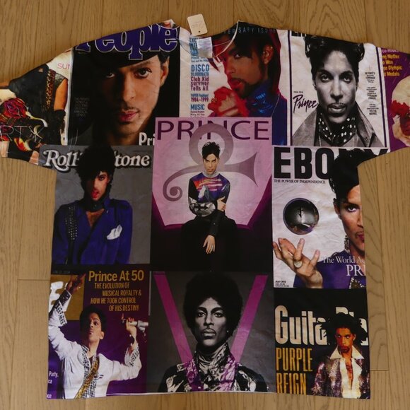 Jerzees Other - Vintage Prince All Over Print Magazine Cover Jerzees T-Shirt Rare AOP XXL